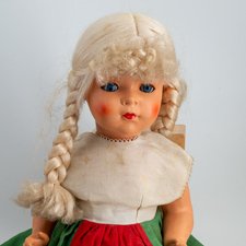 Кукла паричковая, Германия ГДР послевоенная.