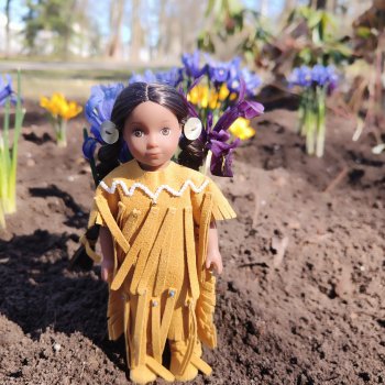 Американская девочка в Минском ботаническом саду.