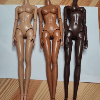 Тела кукол Менгф Mengf нового образца, мини обзор и сравнение скинтонов