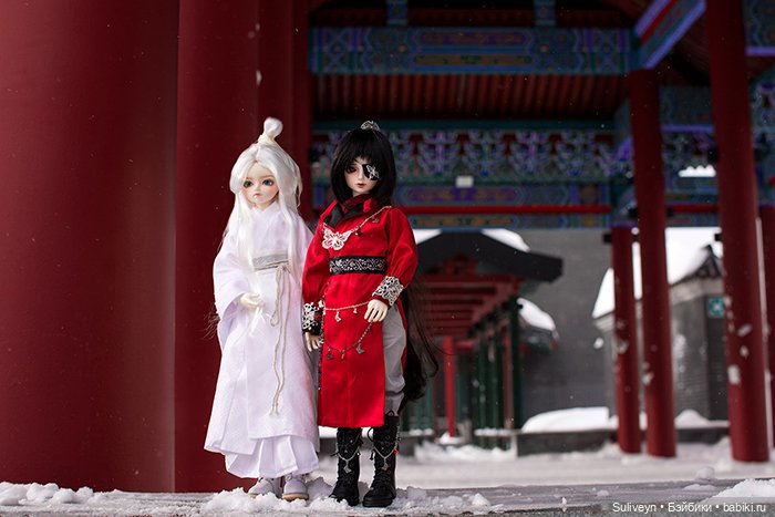 Эмин и Жоэ в зимнем парке (фото 2)