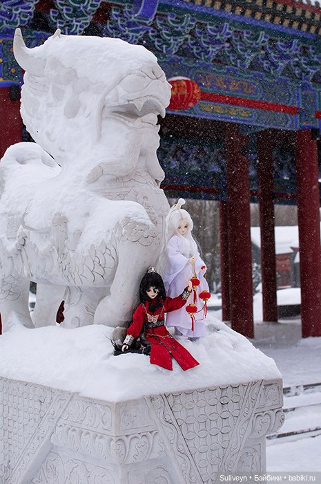 Эмин и Жоэ в зимнем парке (фото 9)