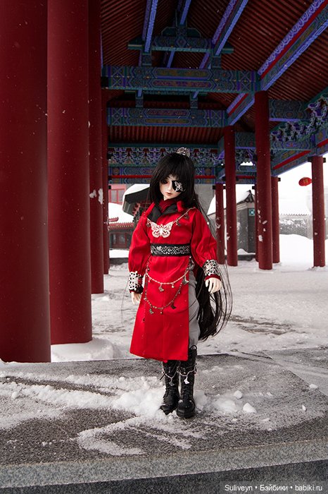 Эмин и Жоэ в зимнем парке