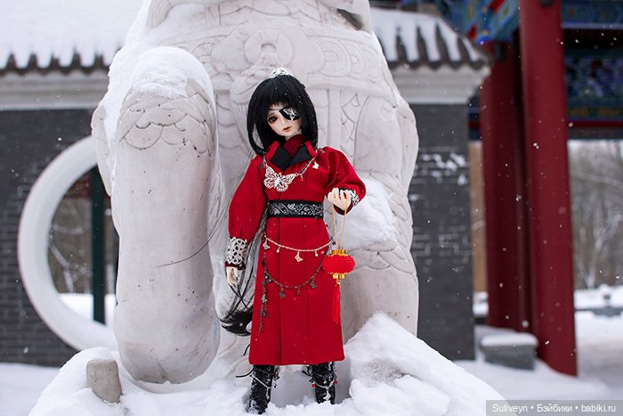 Эмин и Жоэ в зимнем парке