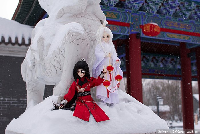 Эмин и Жоэ в зимнем парке (фото 10)