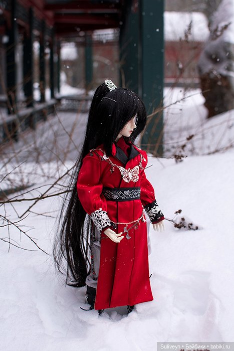 Эмин и Жоэ в зимнем парке