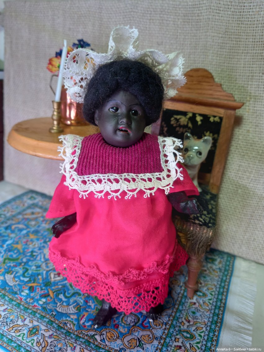 Воротник меняет образ антикварная кукла mignonette