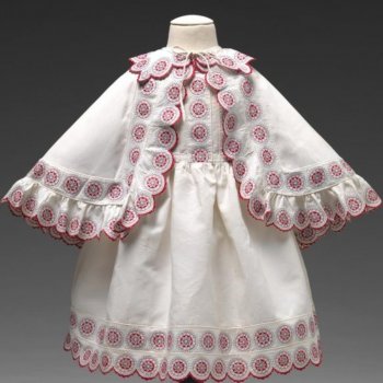 Платья для антикварных кукол с декором тесьмой, часть 2