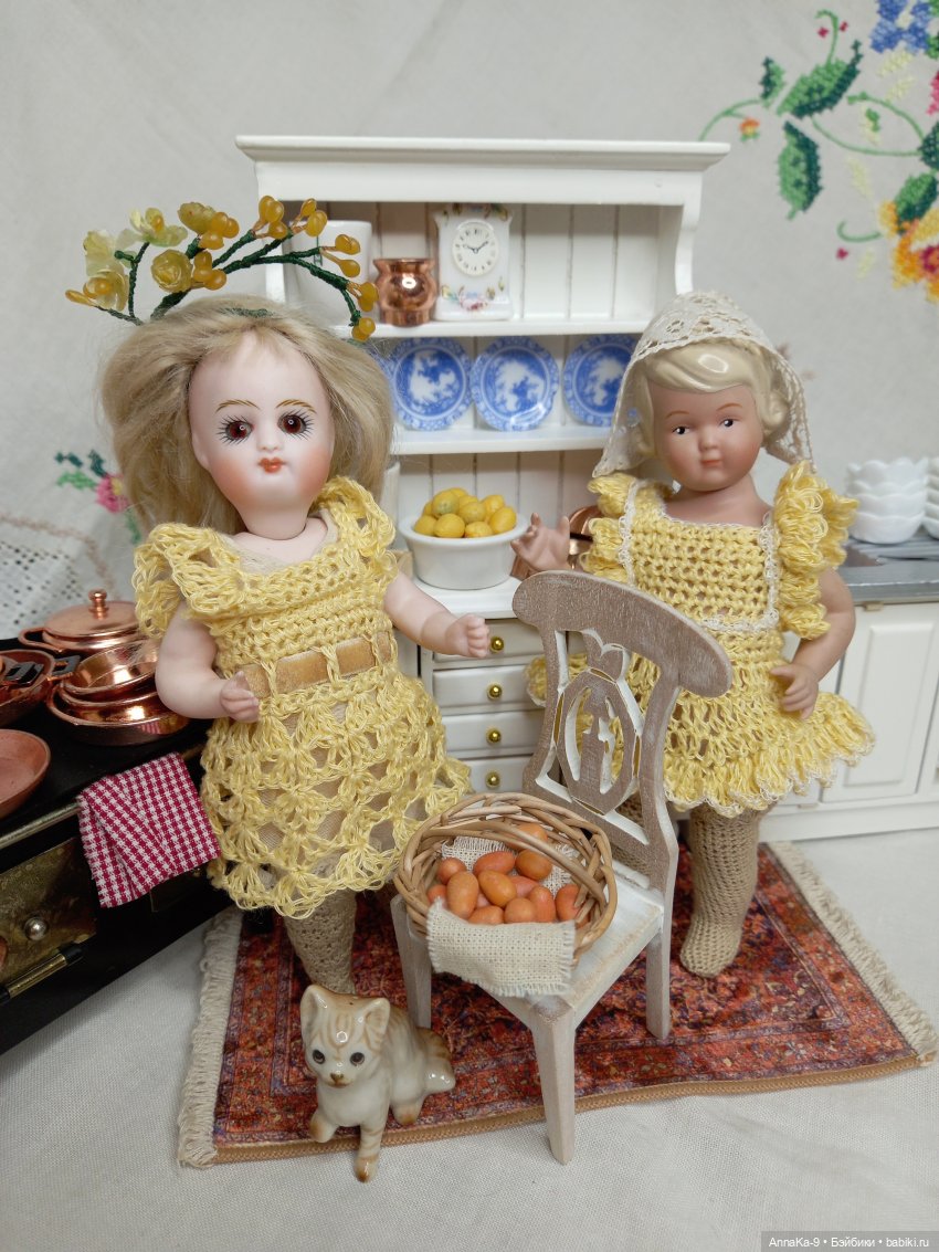 Встречаем весну | Бэйбики Встречаем весну — Антикварные куклы Mignonette (Миньонетта): карманные (фото 7)