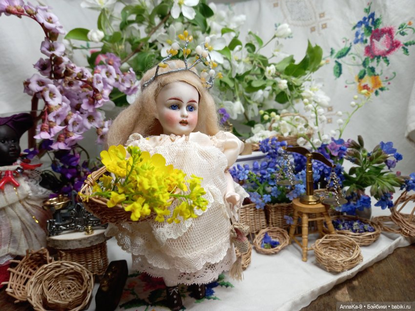 Цветочный магазин Тюлип — Антикварные куклы Mignonette (Миньонетта): карманные (фото 7)