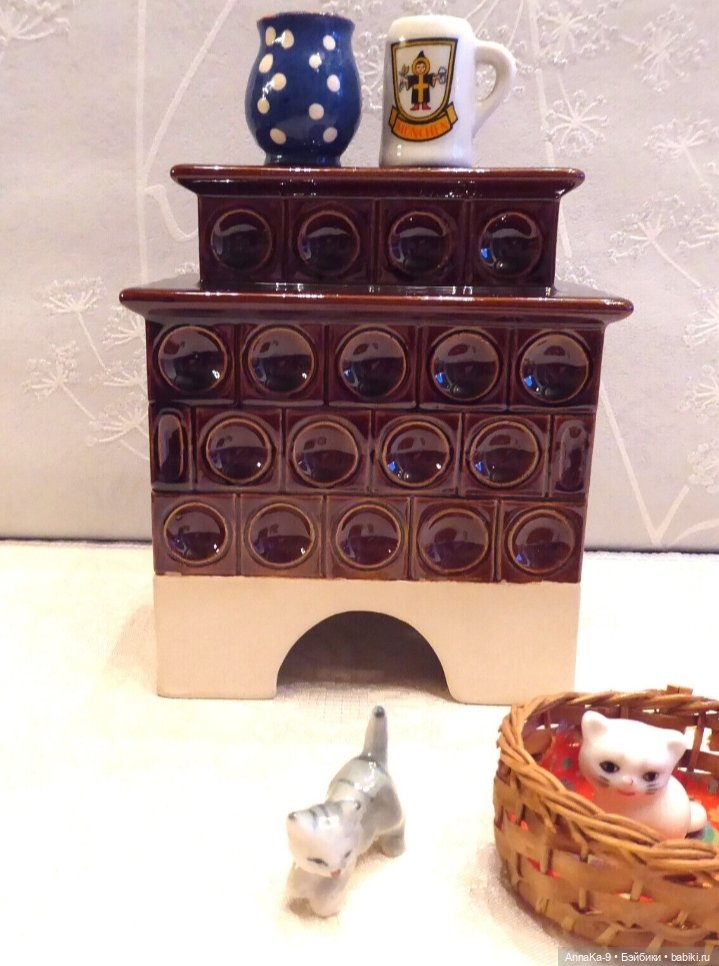 Антикварные и винтажные кукольные печи из керамики (фото 3)