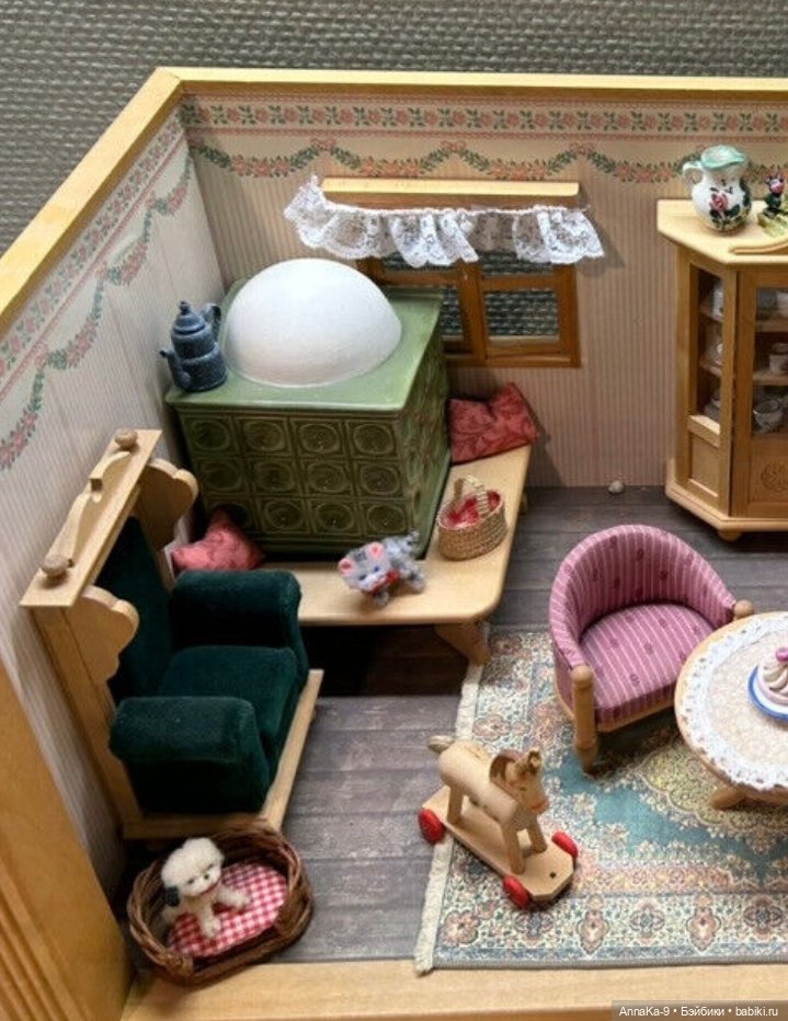 Антикварные и винтажные кукольные печи из керамики (фото 6)