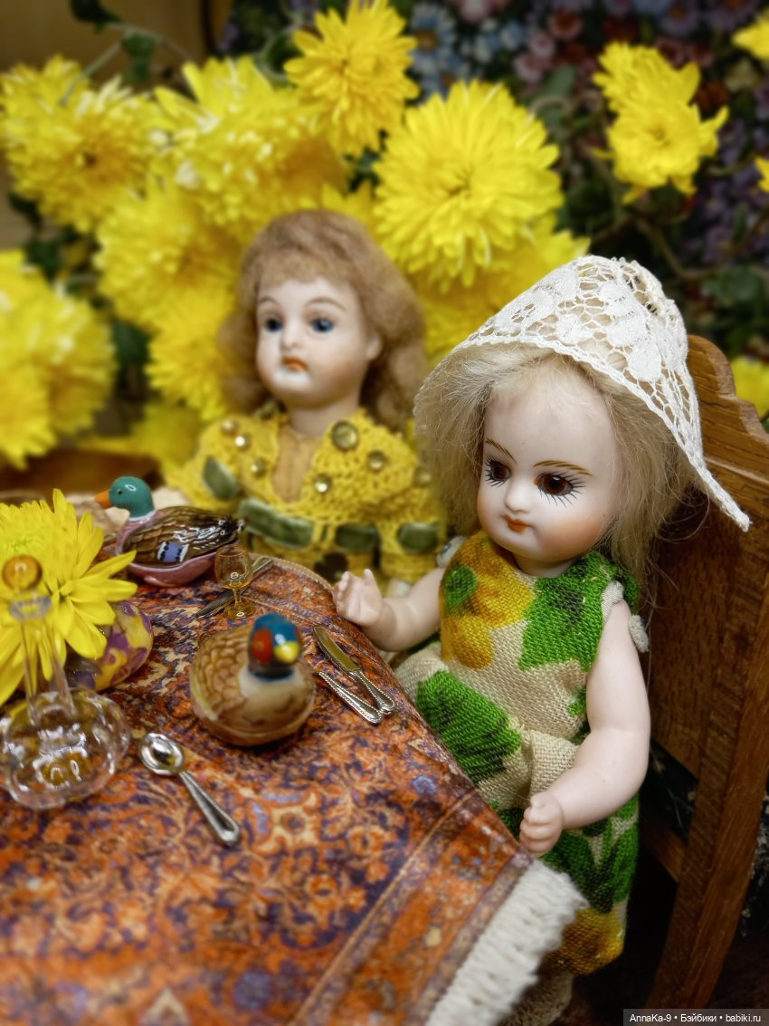 Хризантемы, дичь, жуки | Бэйбики Хризантемы, дичь, жуки — Антикварные куклы Mignonette (Миньонетта): карманные (фото 5)