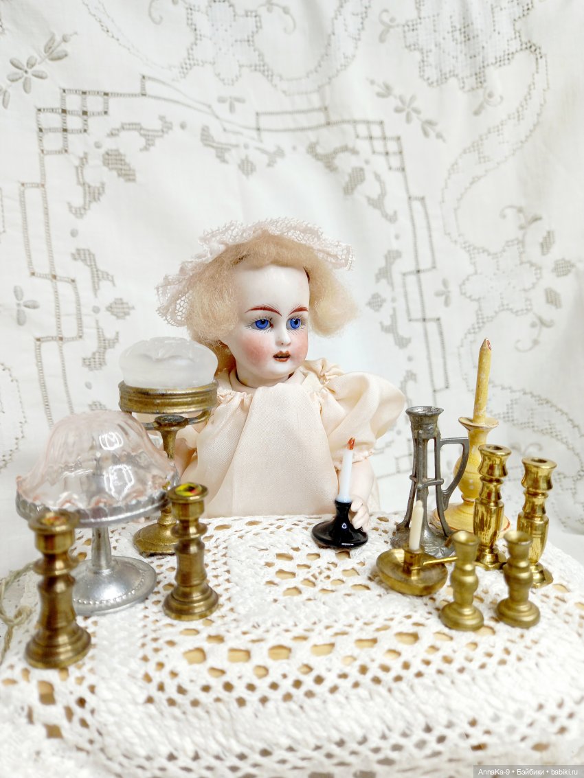 Стекло и свет | Бэйбики Стекло и свет — Антикварные куклы Mignonette (Миньонетта): карманные (фото 4)
