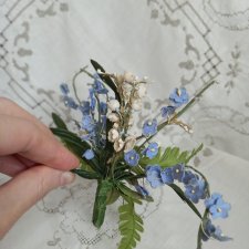 Винтажный букетик из первоцветов.