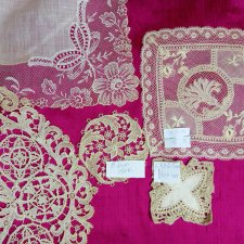 Антикварное кружево, гипюр, вышивка на сетке, валансеьн