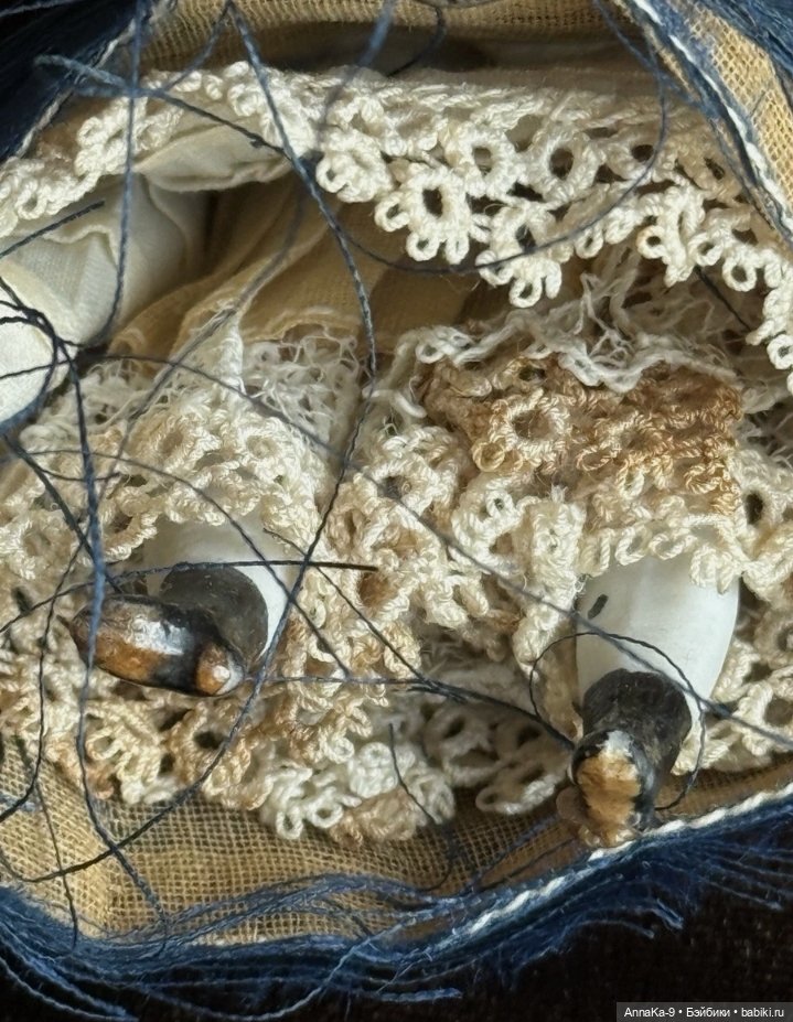 Кружево фриволите | Бэйбики Кружево фриволите — Антикварные куклы Mignonette (Миньонетта): карманные (фото 9)