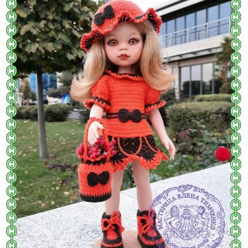 Кукла Паола Рейна с ООАК в аутфите "Оранжевое лето"