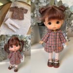 Пальто на подкладе для кукол формата ob11 obitsu11