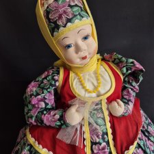 Кукла-грелка на чайник СССР