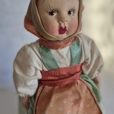 Антикварная итальянская кукла Lenci-type