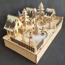 Композиция «Зимняя деревенская деревня»