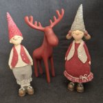 Фигурки "Рождественские эльфы с лосём"