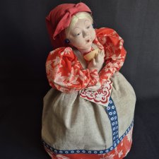 Кукла-грелка на чайник СССР