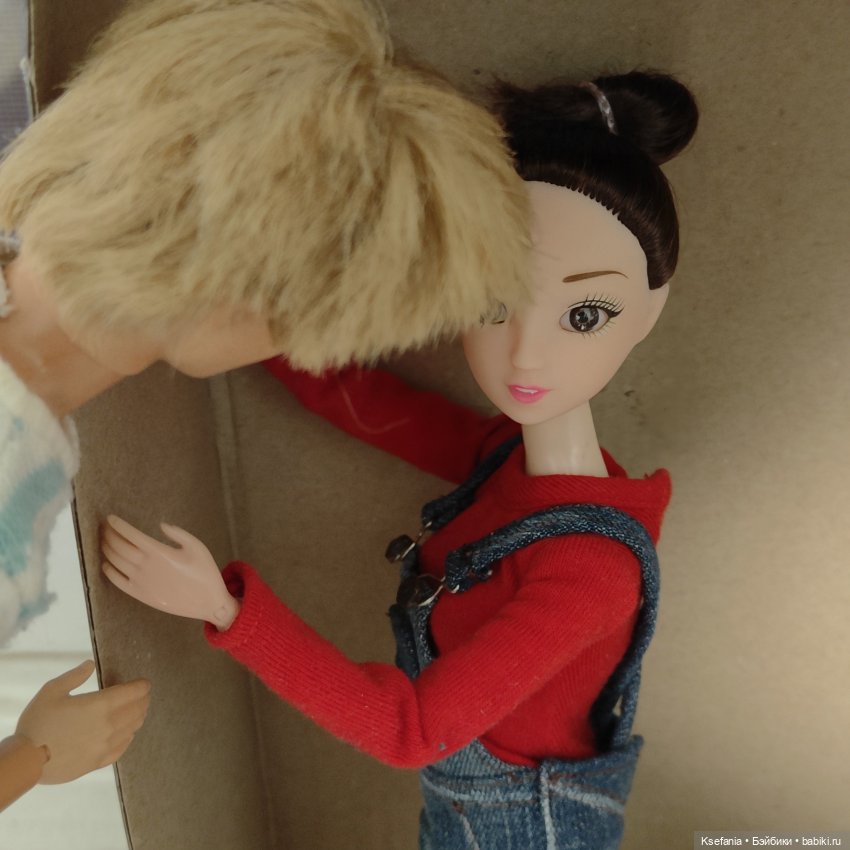 Заглядывает в коробку