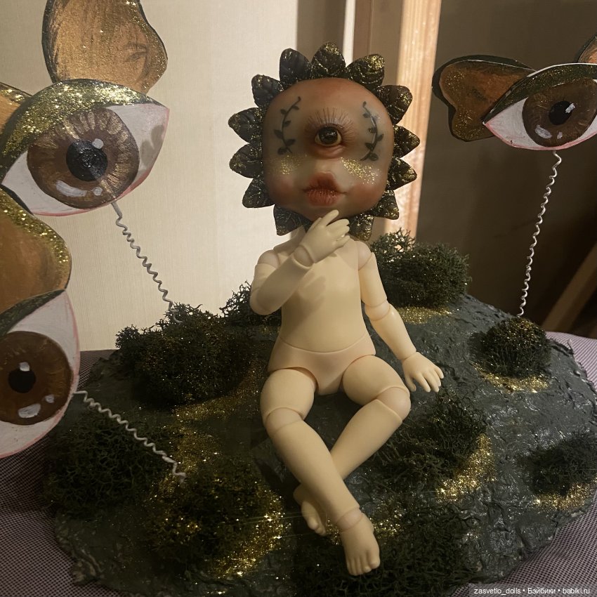 Зелёный человечек | Бэйбики Зелёный человечек — Лепка авторских кукол: полимерная глина (фото 4)