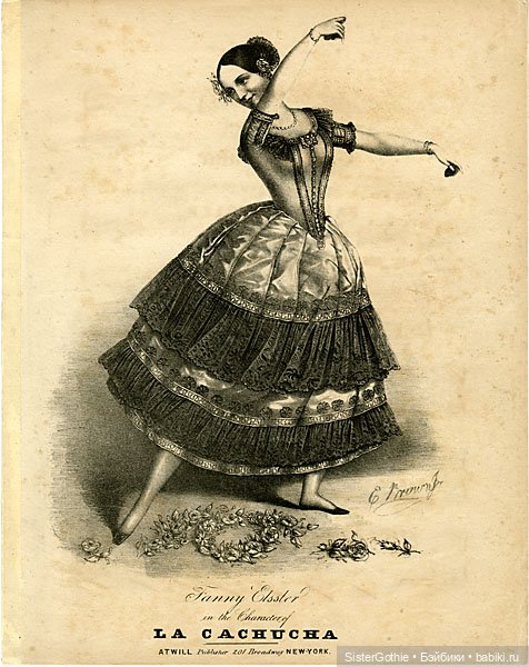 Чайна долл "Фанни Эльслер" и Фанни Эльслер - прима-балерина Парижской оперы