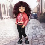 Комплект одежды и обуви «Красно-черный рок-шик» для кукол Паола Рейна (Paola Reina) 32 см