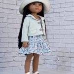 Пиджак, сарафан, шляпа для кукол Паола Рейна 32-34 см