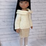 Юбка, кофта для кукол Паола Рейна 32-34 см