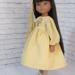 Платье , панталоны , подьюбник для кукол Паола Рейна 32-34 см
