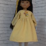 Платье , панталоны , подьюбник для кукол Паола Рейна 32-34 см