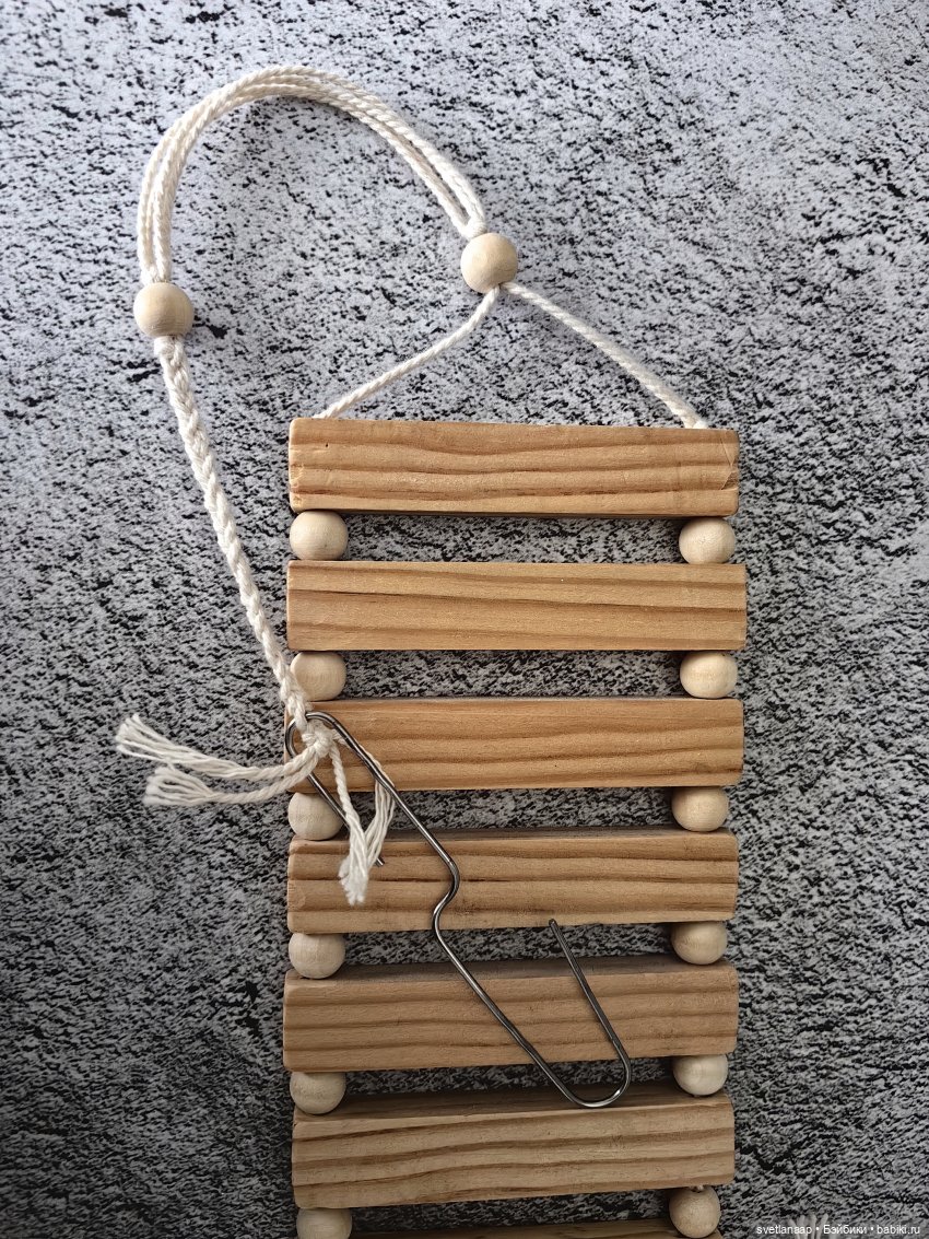 Подвесной деревянный гамак для кукол (фото 7)