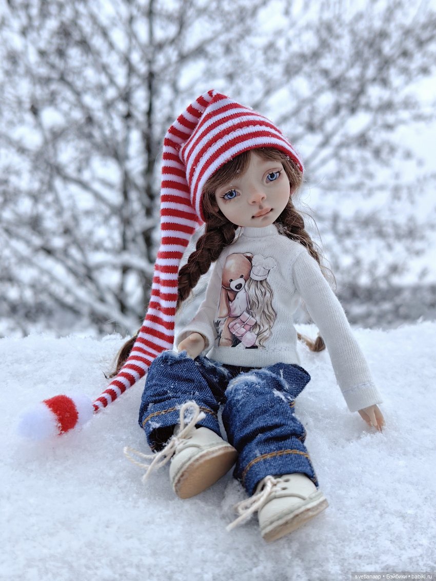 Прогулка у озера. 🌨️ — Домашние фото авторских кукол: личные коллекции