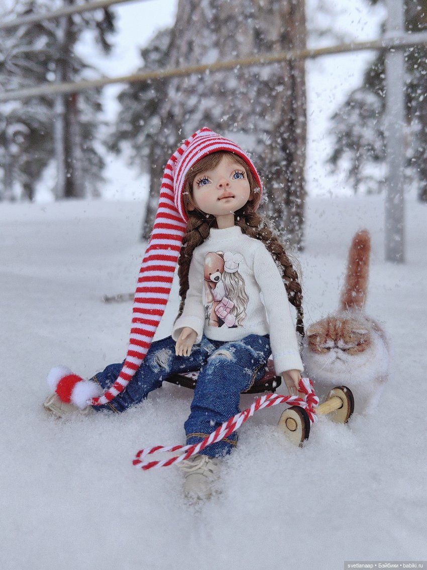 Прогулка у озера. 🌨️ — Домашние фото авторских кукол: личные коллекции (фото 9)