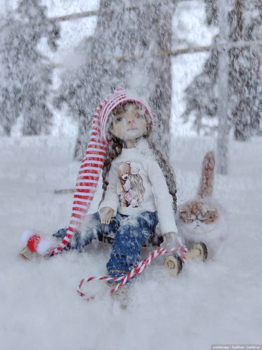 Прогулка у озера. 🌨️ — Домашние фото авторских кукол: личные коллекции (фото 10)