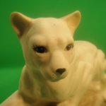 Статуэтка Белая кошка, фарфор, винтаж США