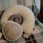 Игрушка-подушка из овечей шерсти