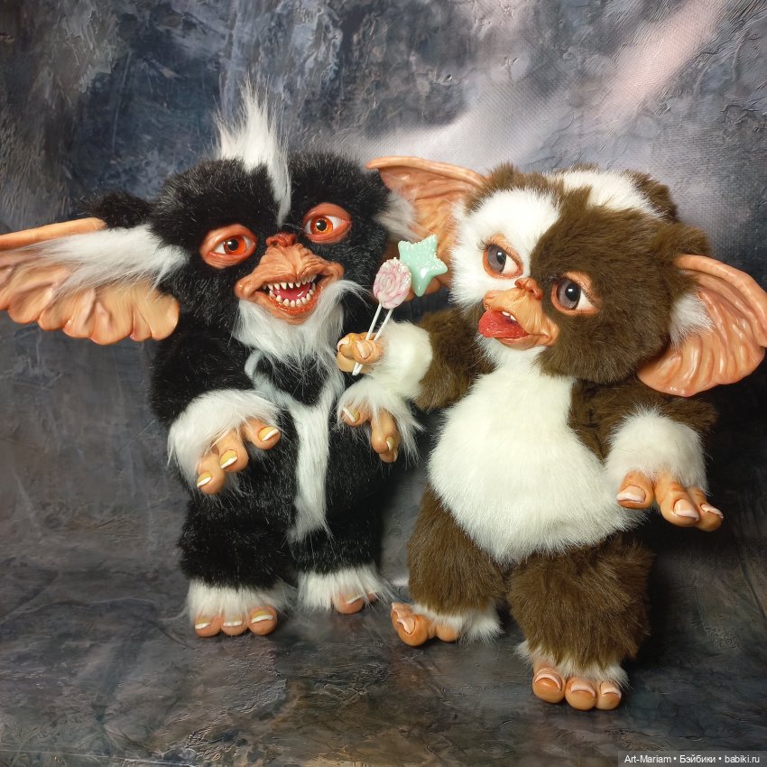 Гремлины, авторские игрушки мастерская Art Mariam, звери подвижные 29 см