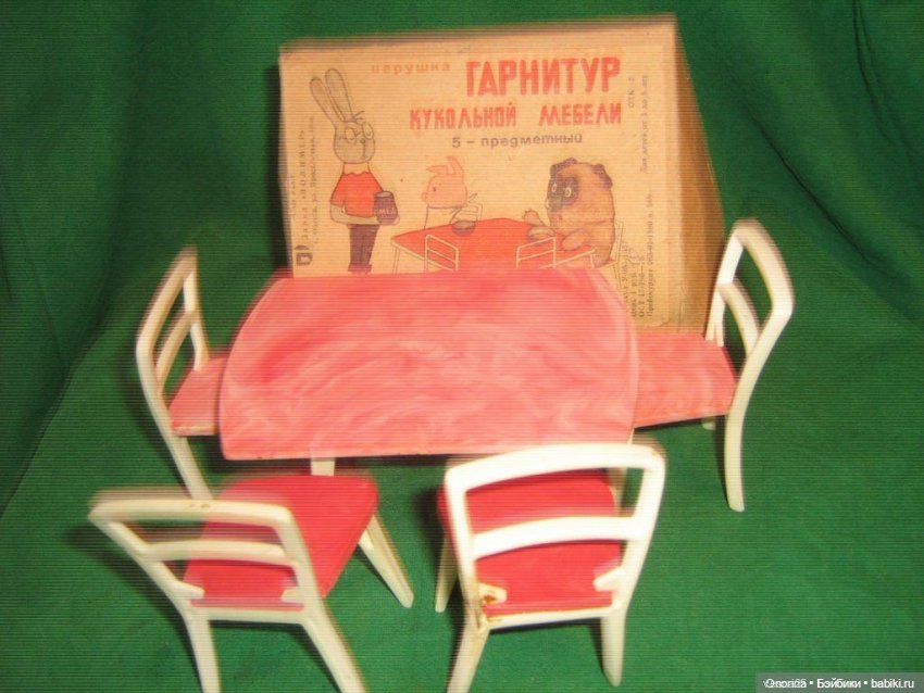 Мебель для Оли и Антошки — Игрушки СССР и советского детства: резиновые (фото 6)
