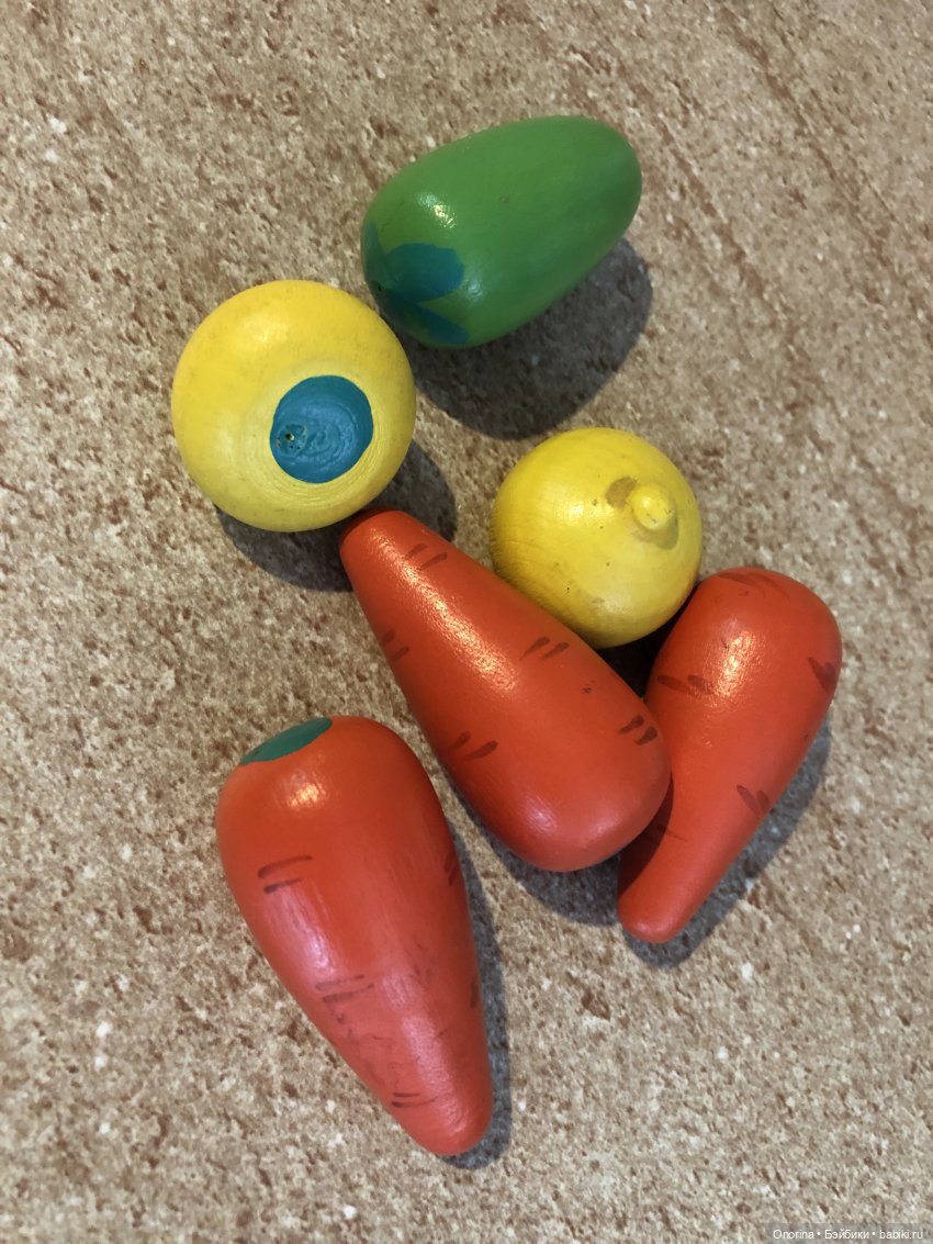 Деревянные овощи / счётный материал