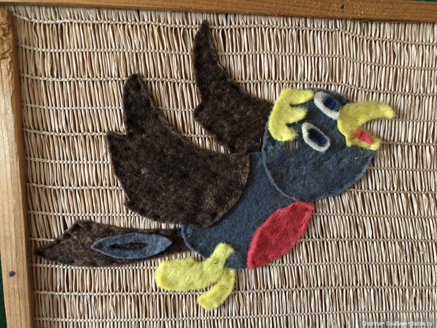 Коврик из соломки с аппликацией (фото 7)