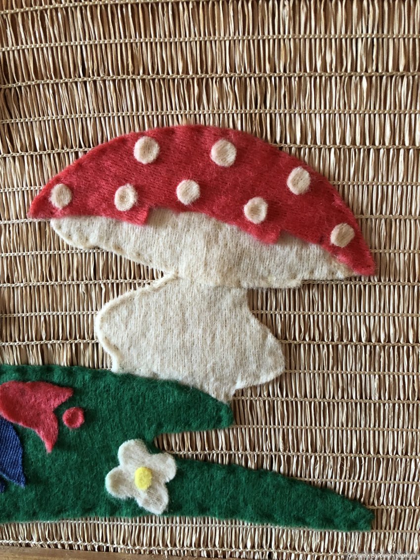 Коврик из соломки с аппликацией (фото 9)