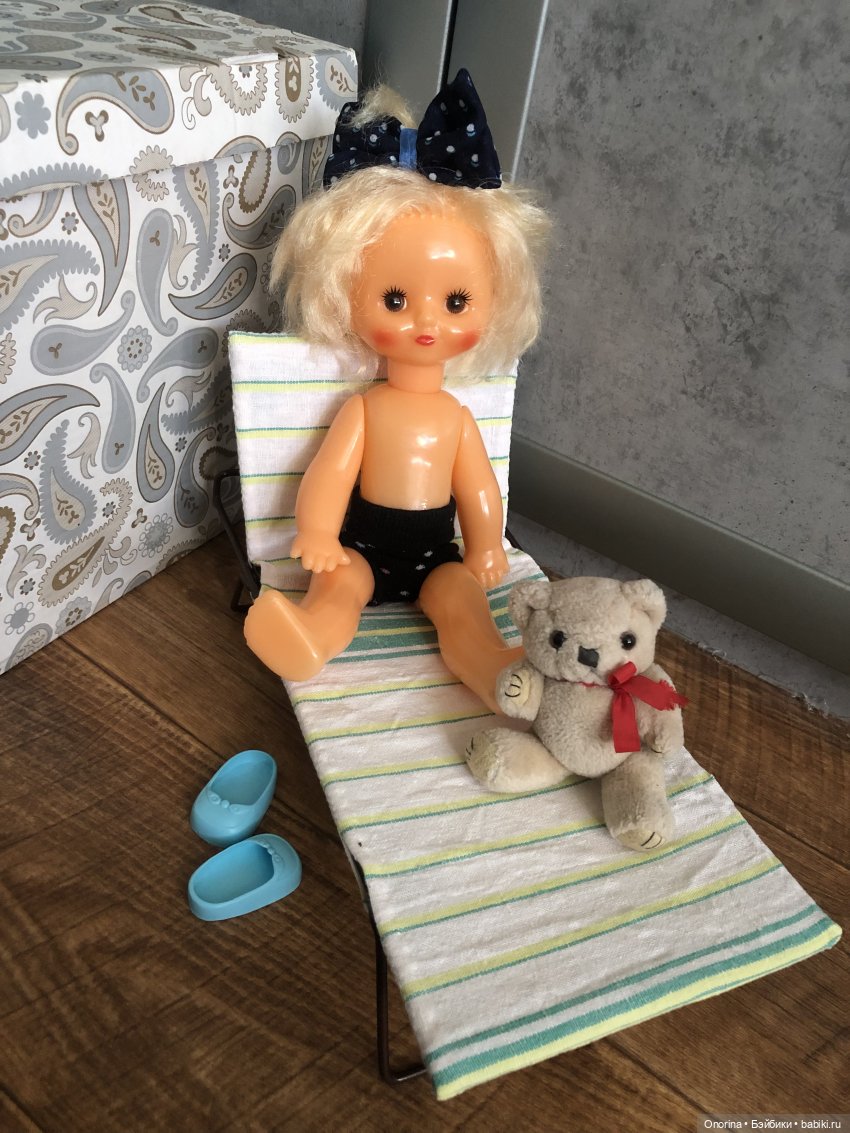 Раскладушка для Оли — Игрушки СССР и советского детства: резиновые