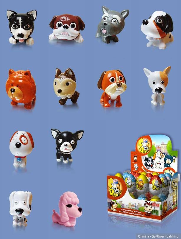 Игрушки из шоколадных яиц фабрики «Ландринъ»