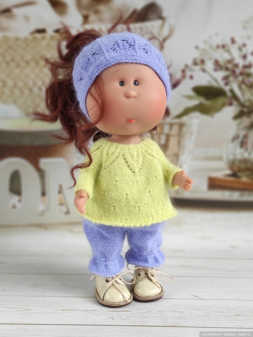 Шапочка с завязками и штанишки для Mia Nines (фото 3)