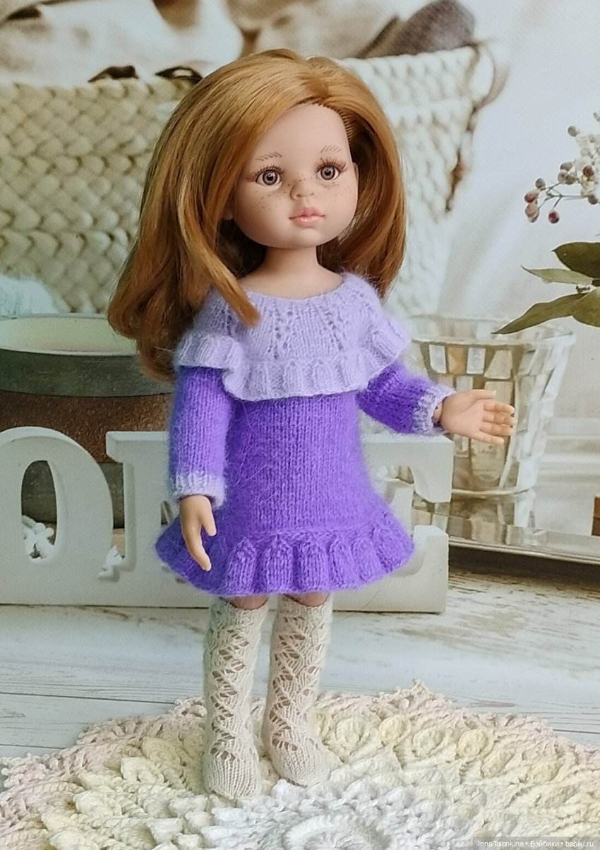 Платье с воланом — Одежда и обувь для кукол своими руками: фото (фото 2)